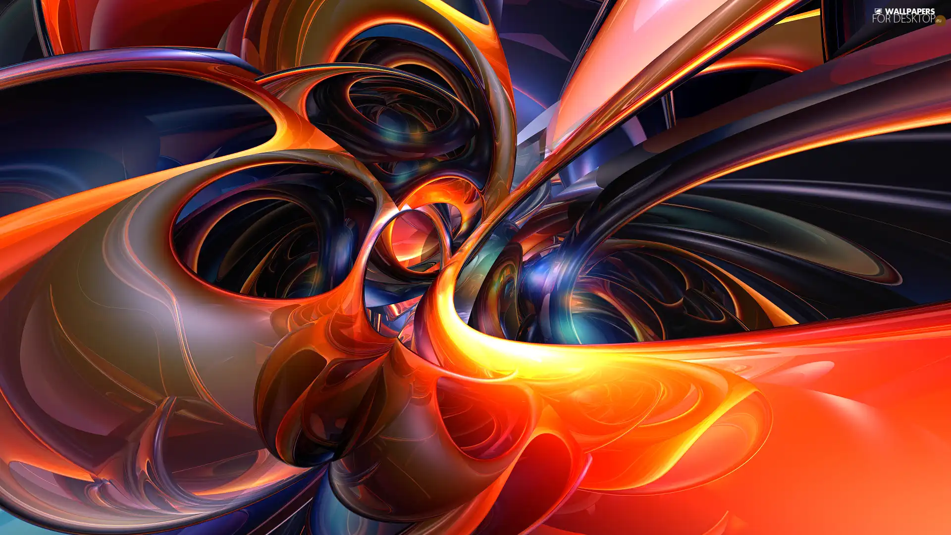 Tunnels, 3D Graphics, abstraction For desktop wallpapers