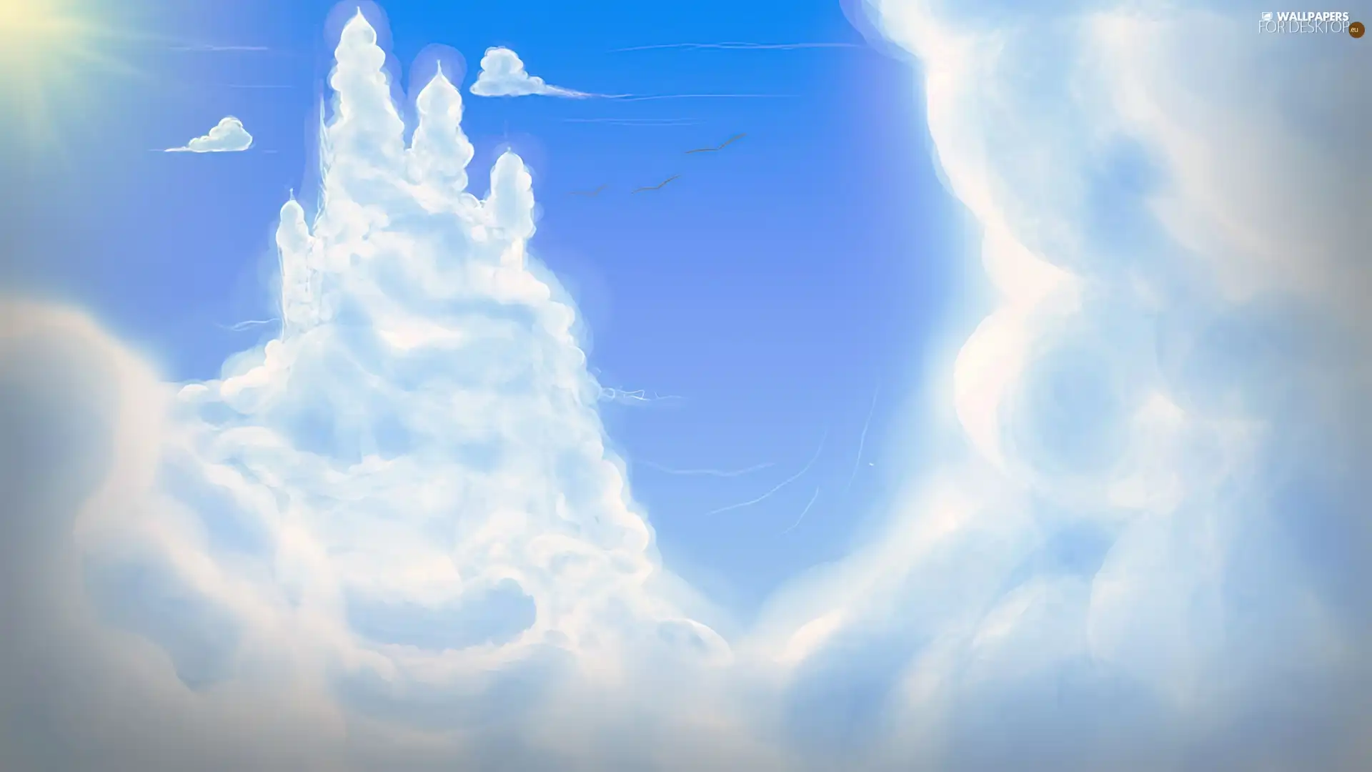 clouds, Castle, DBZ