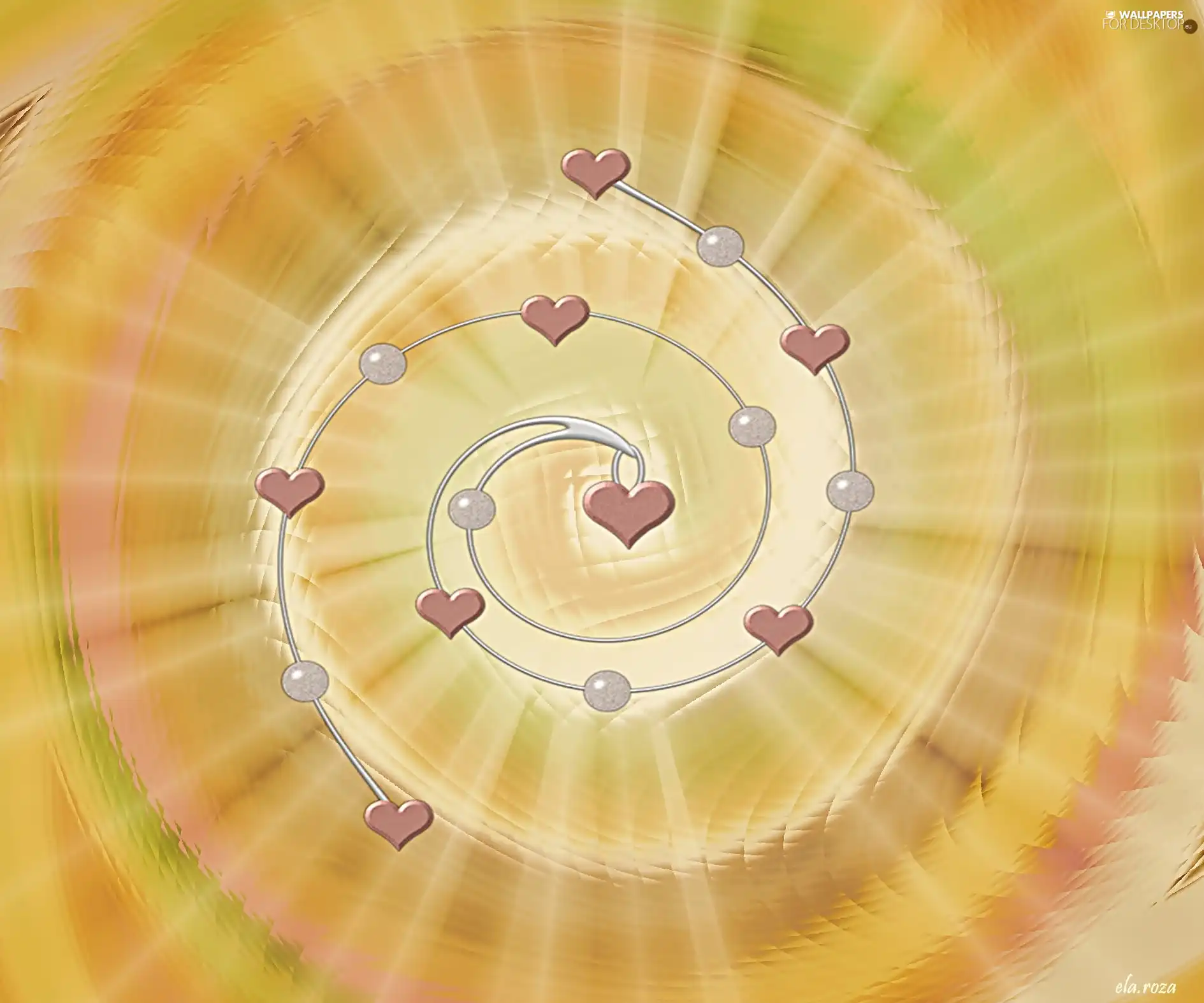 spiral, heart