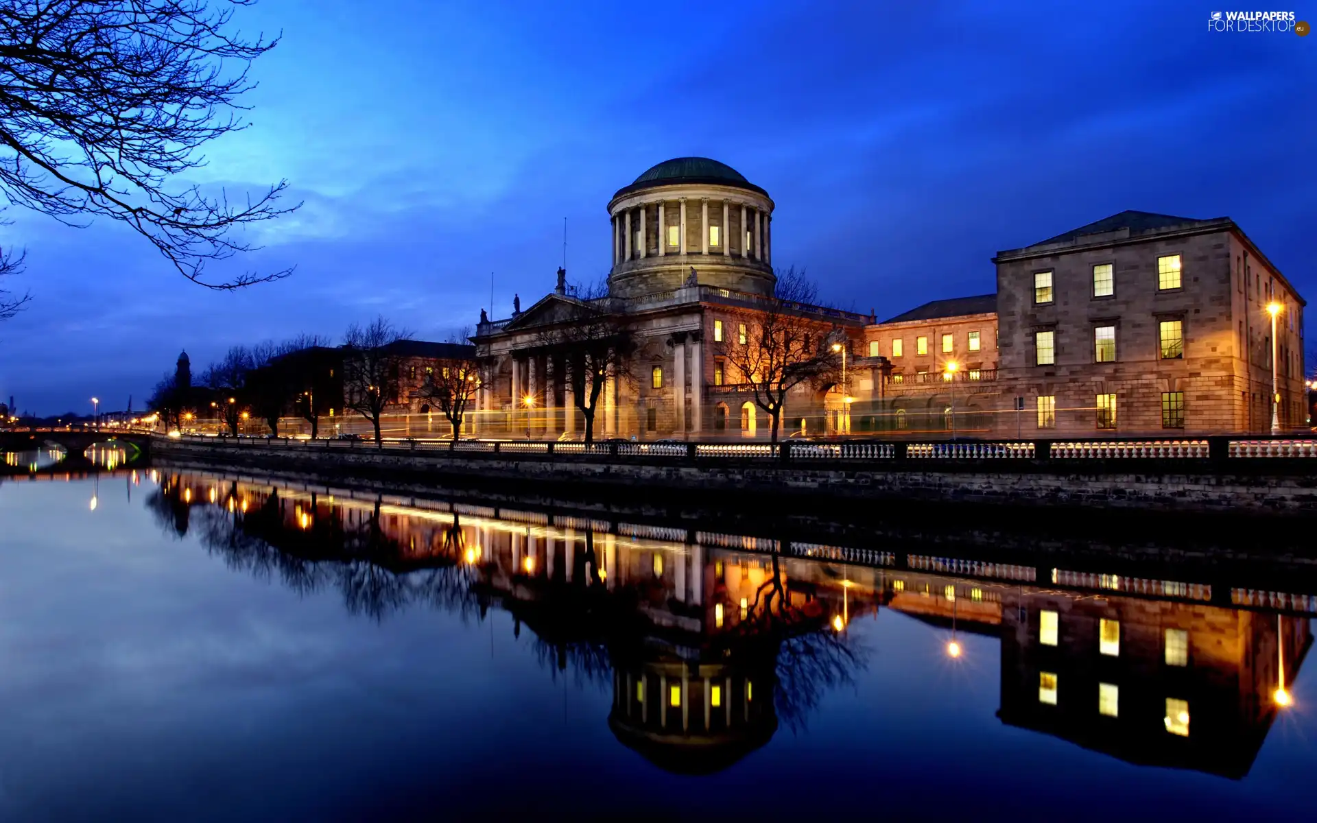 Ireland, Night, Court, Dublin, House