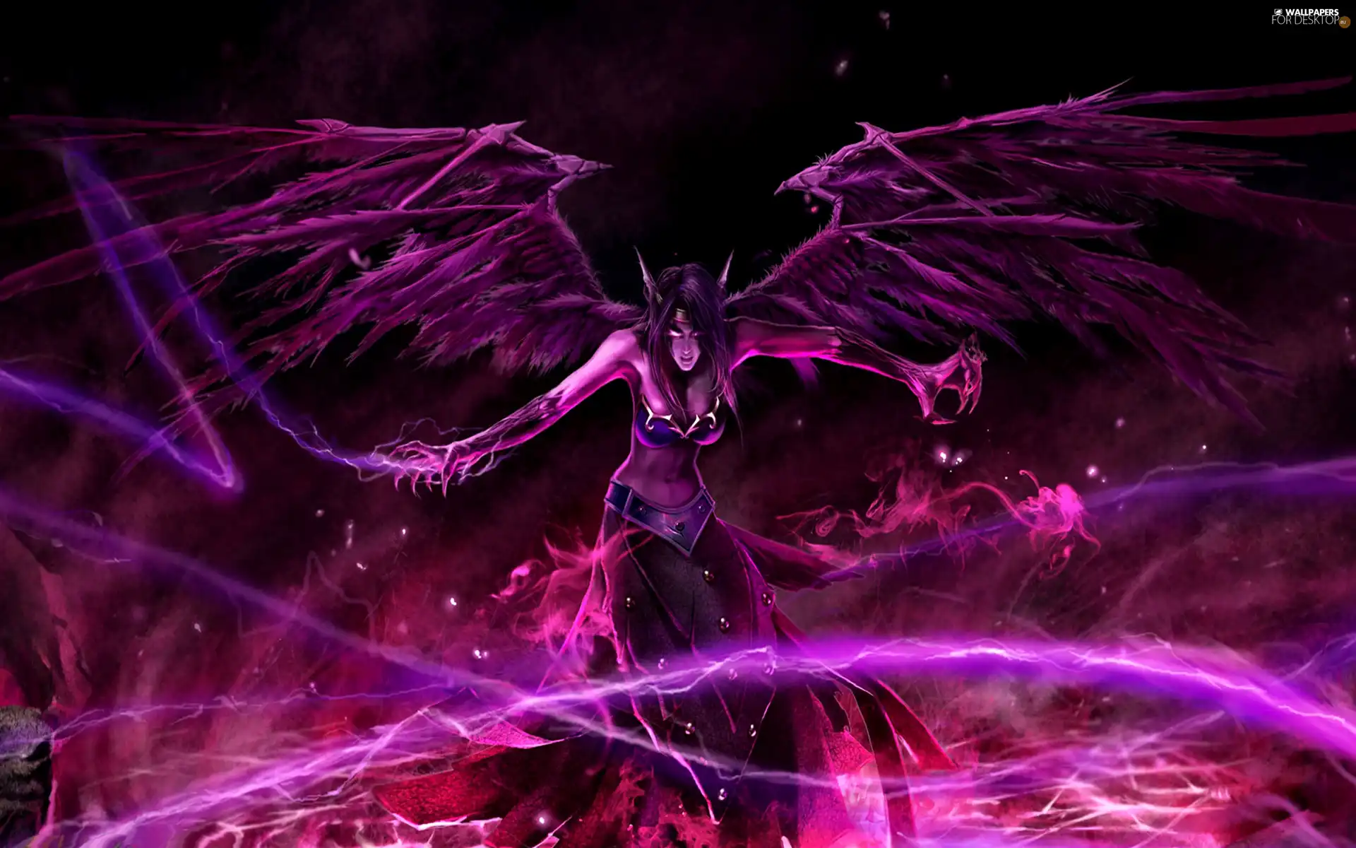 Women, wings, magic, demon