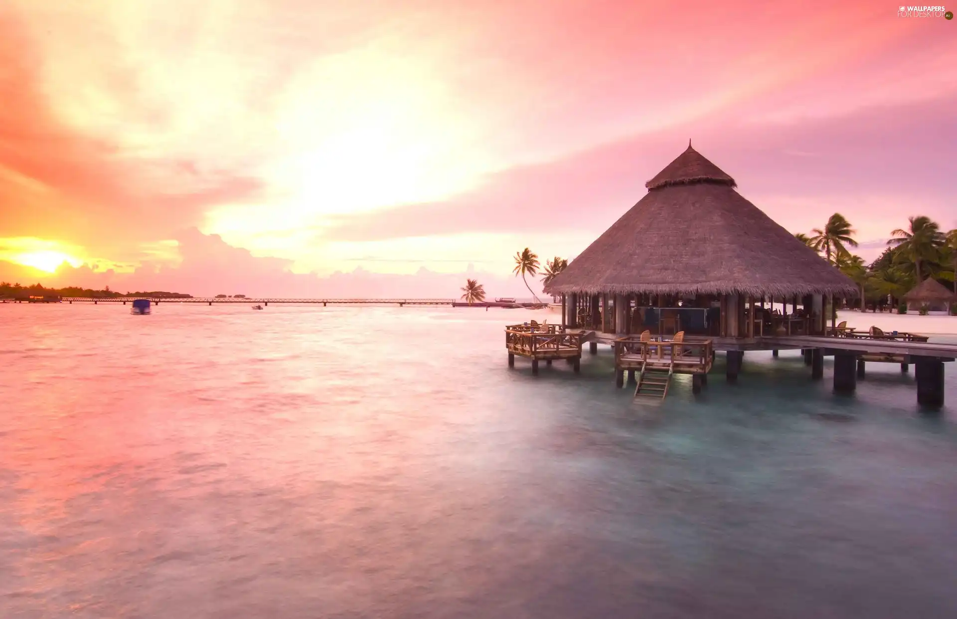 Home, Great Sunsets, Maldives, sea