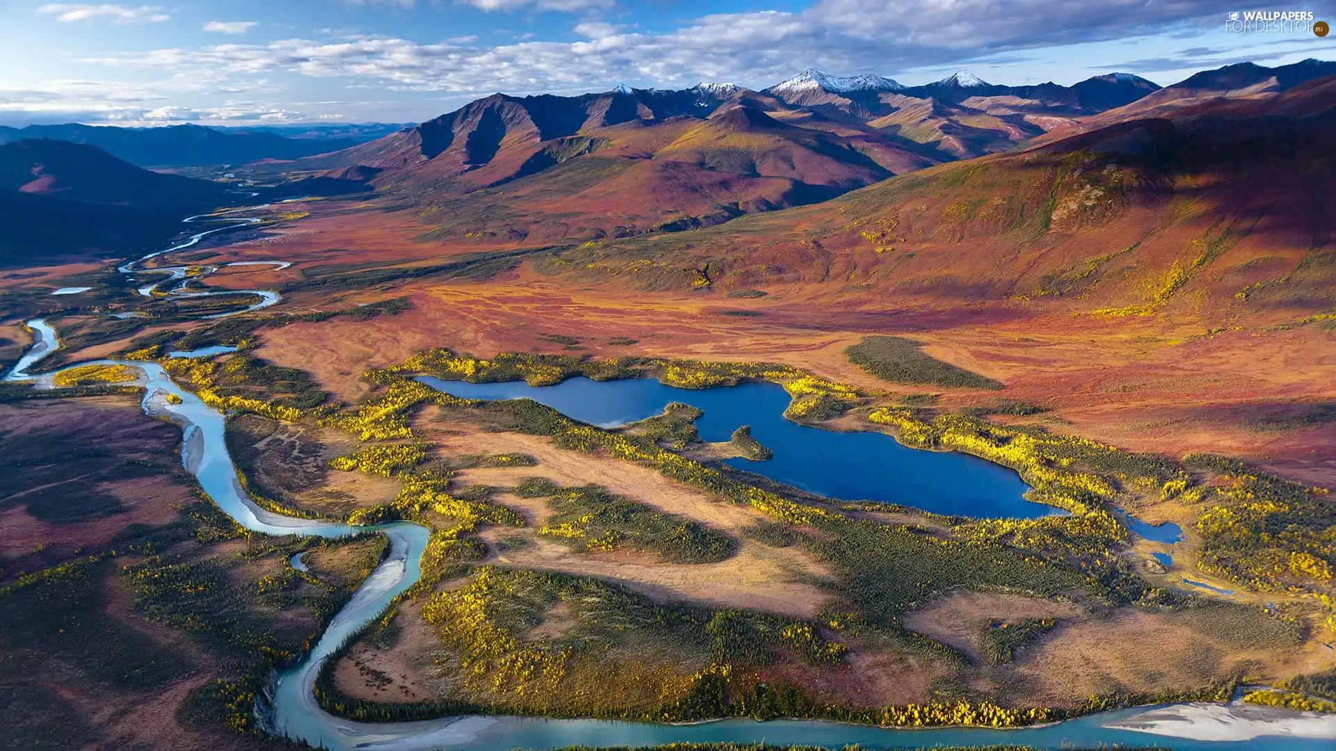 Mountains, River, lake