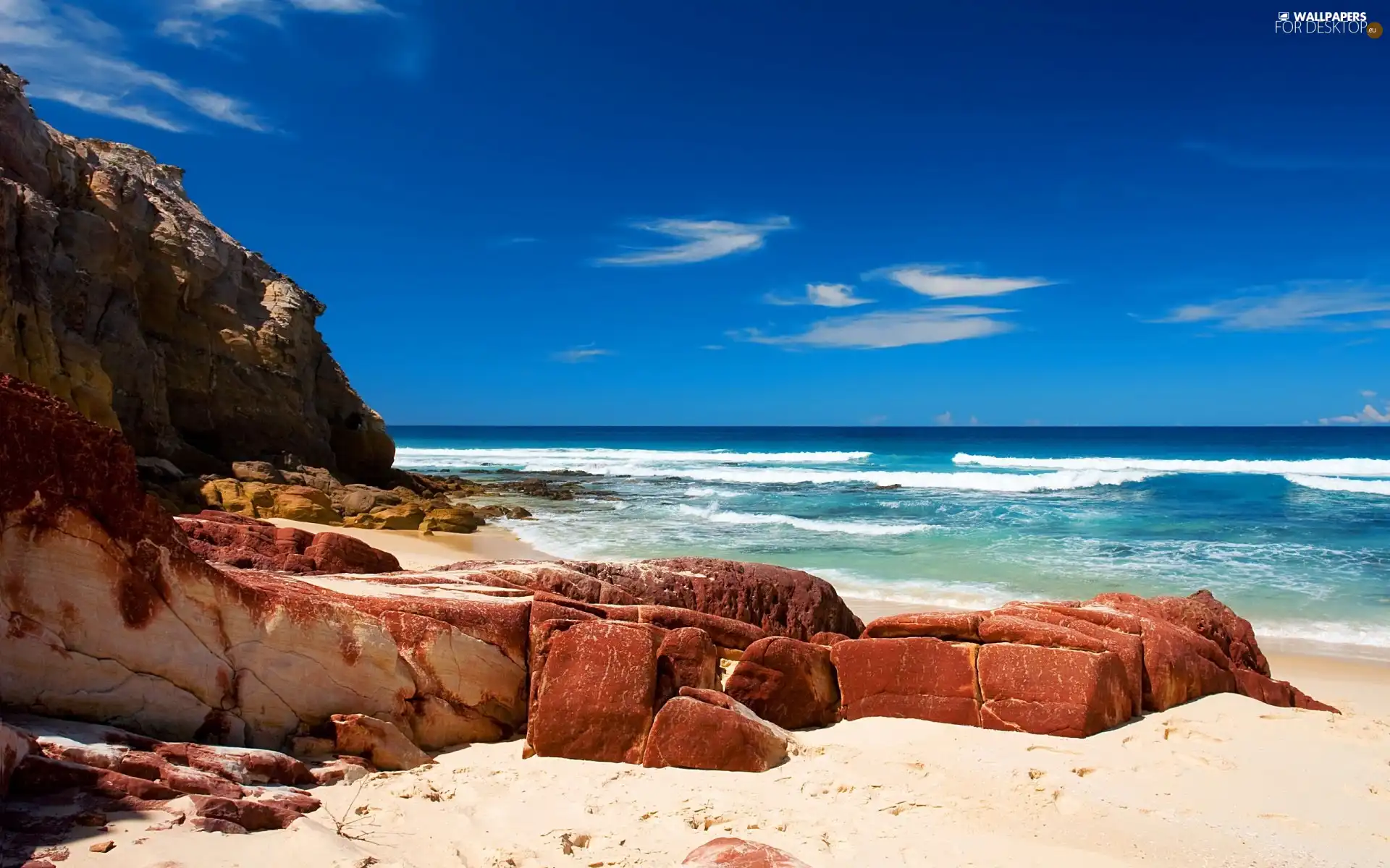 rocks, sea, Beaches