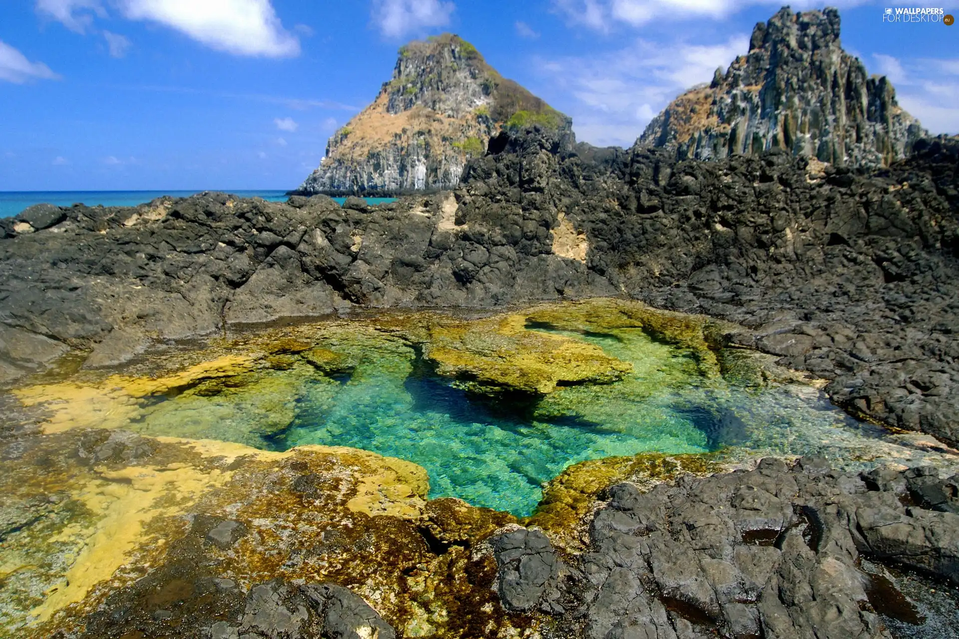 Crystal, water, rocks, Pure