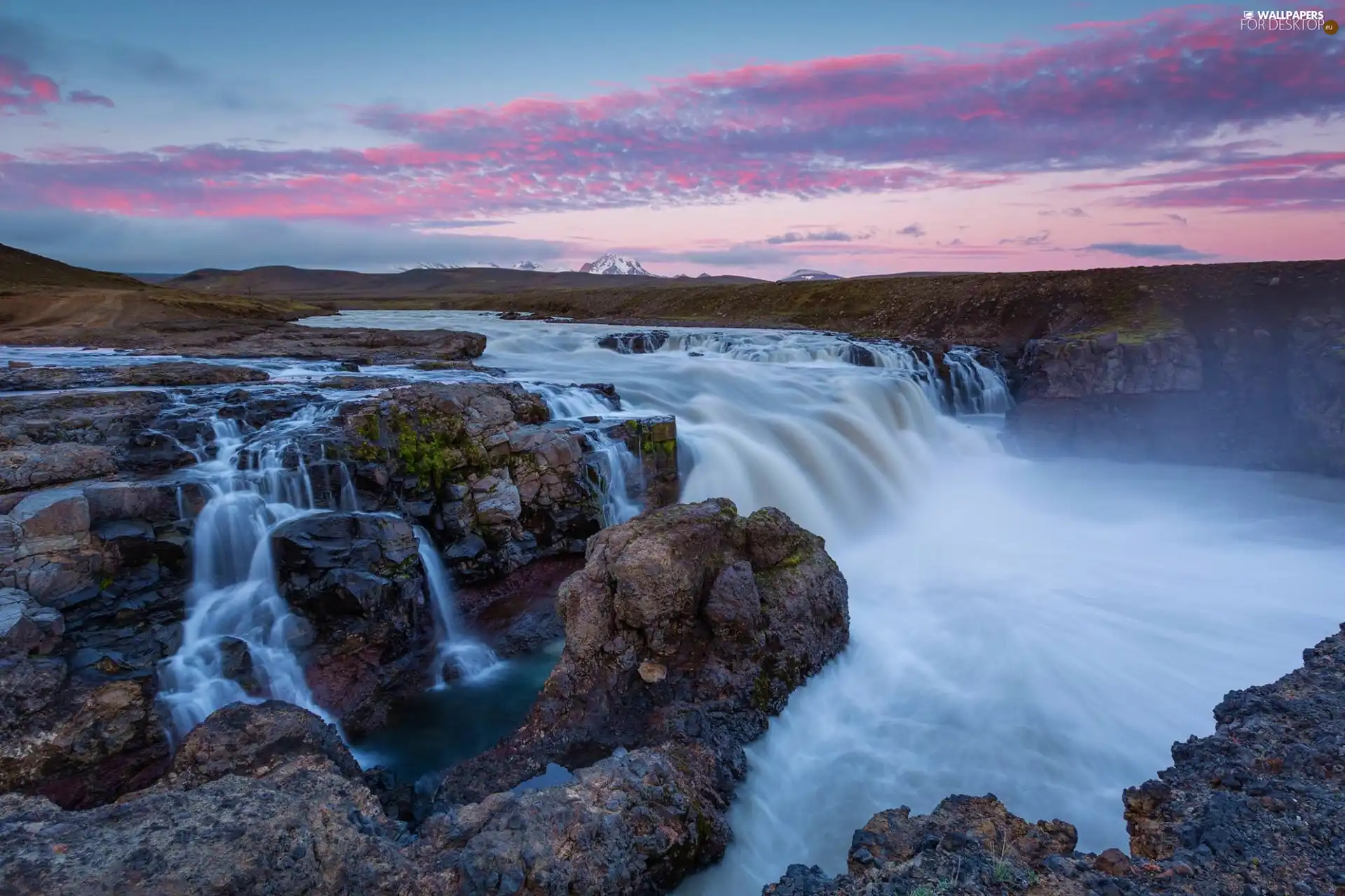 rocks, cascade, River