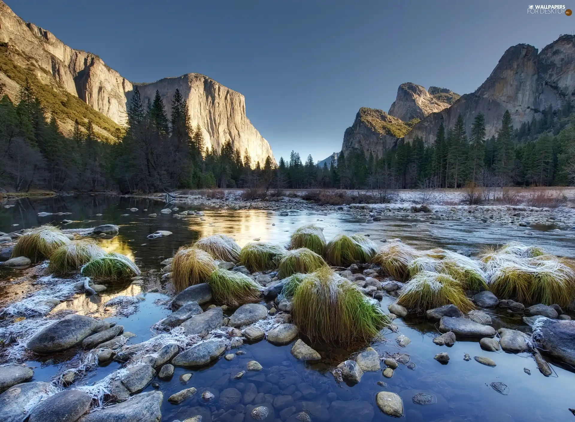 autumn, lake, Stones, Mountains