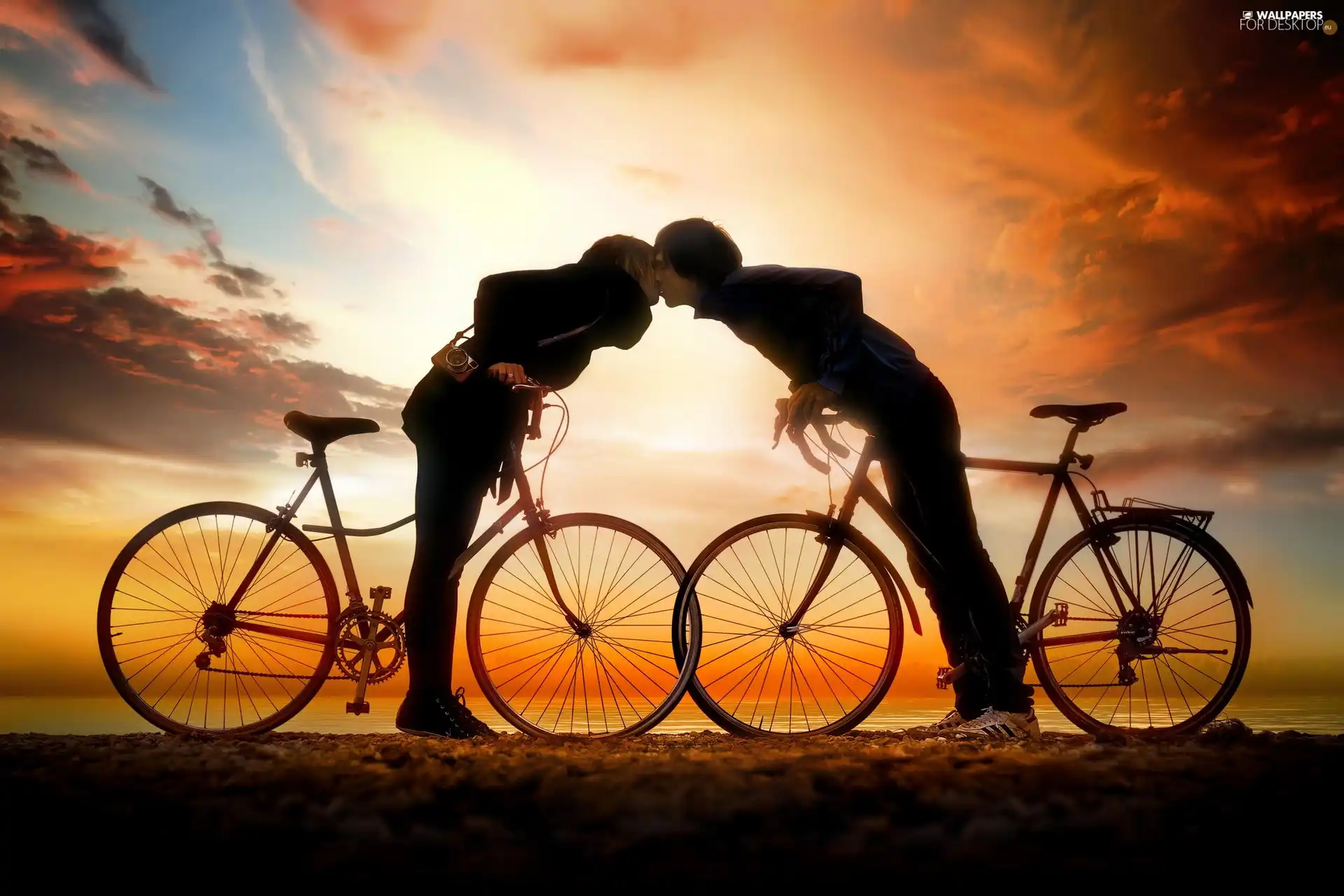 sun, kiss, Bikes, west, Steam